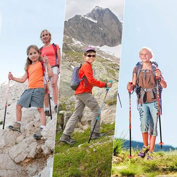 FitTrek Kids Poles tungsten tip delivers durable traction on rugged terrain.