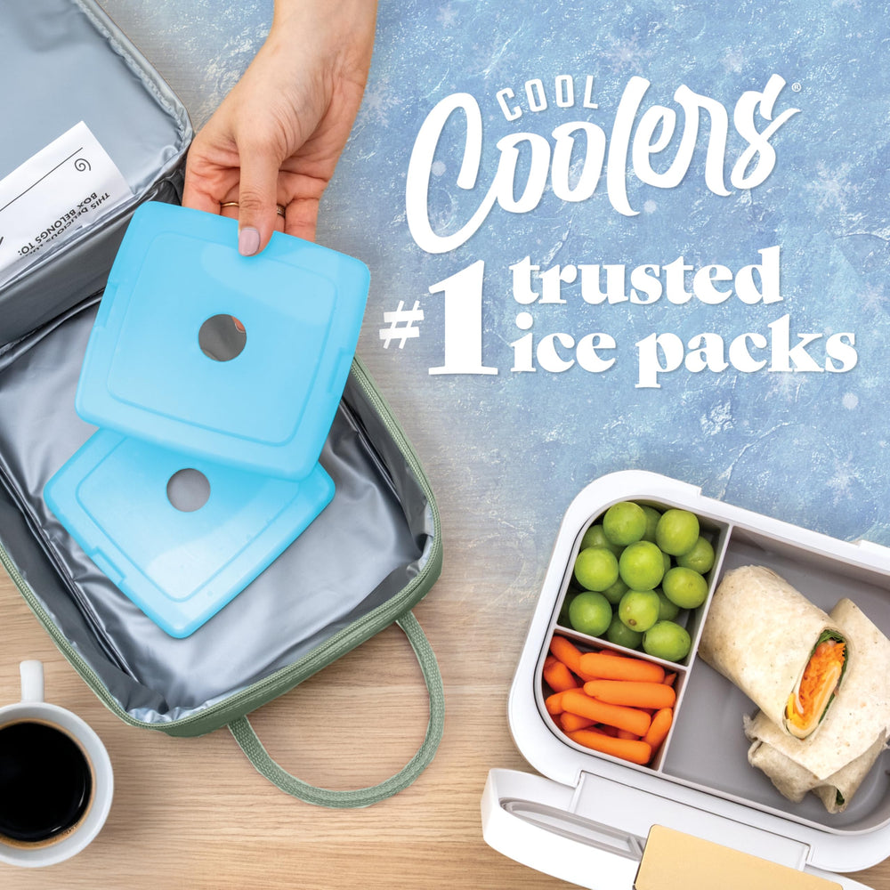 Fit & Fresh Cool Coolers kept in overnight-freeze for lasting cooling.
