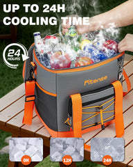 Fitense 33L insulated rolling cooler with wheels suited for beach trips