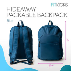 FITKICKS Hideaway backpack blue front pocket for quick-access essentials