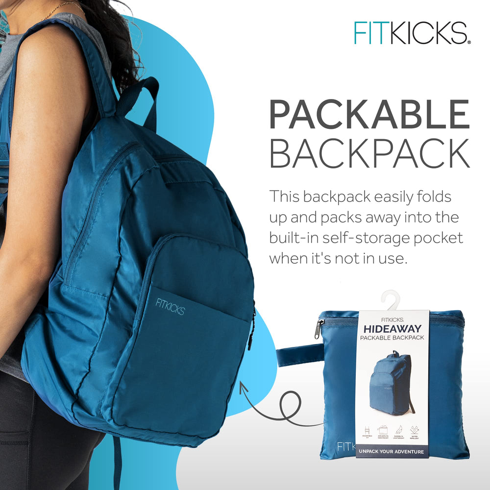 FITKICKS Hideaway blue water-bottle pocket supports hydration during outdoor adventures