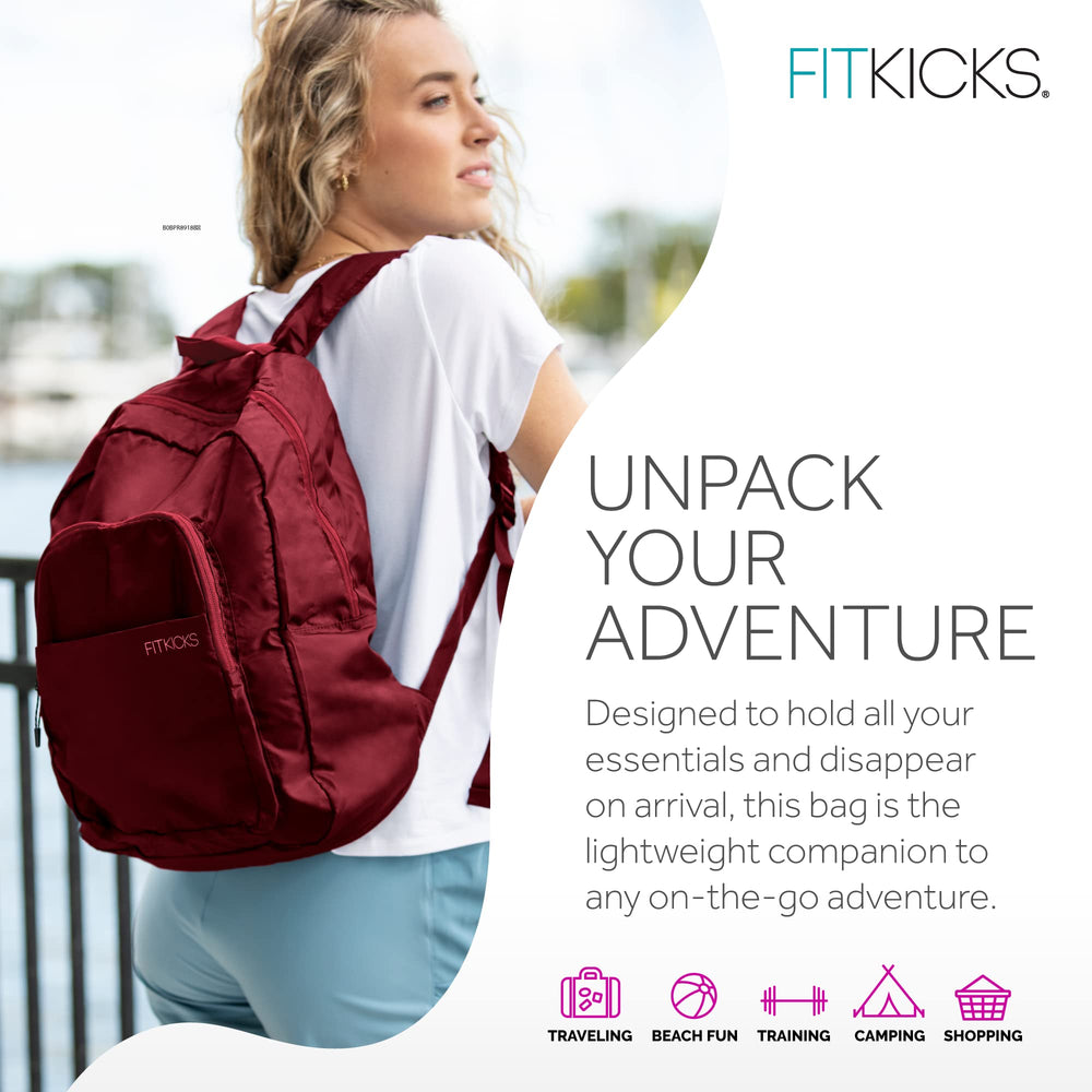 Unisex FITKICKS Hideaway backpack designed for both women and men.