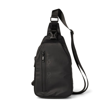 FITKICKS Hydrosport sling bag front with quick-access pocket for essentials.