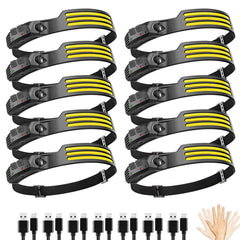 FITLCHZ headlamp with 3 LED strips for bright front illumination