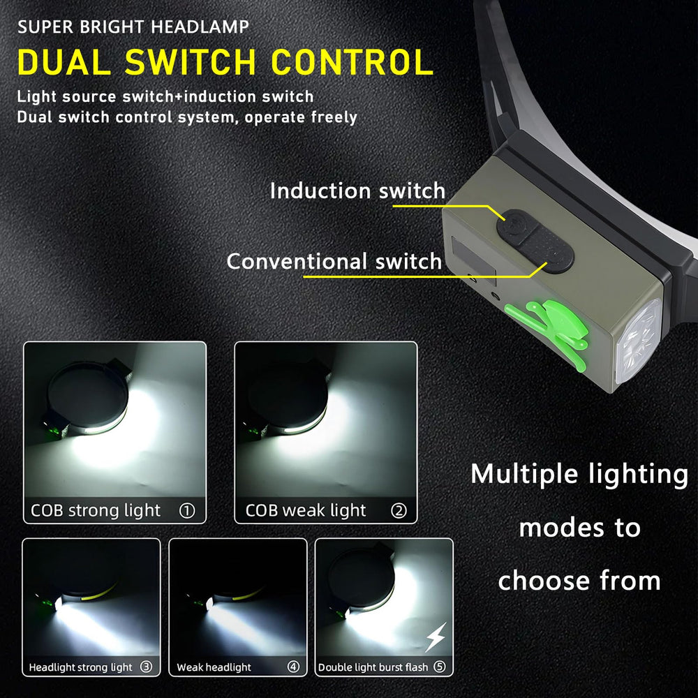FITLCHZ headlamp motion-sensor for hands-free control during activities.