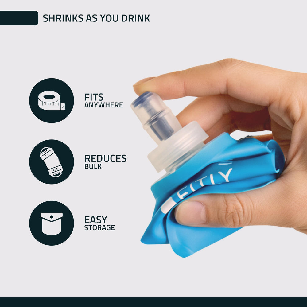 FITLY Flasks Combo three sizes fit different activities and distances.