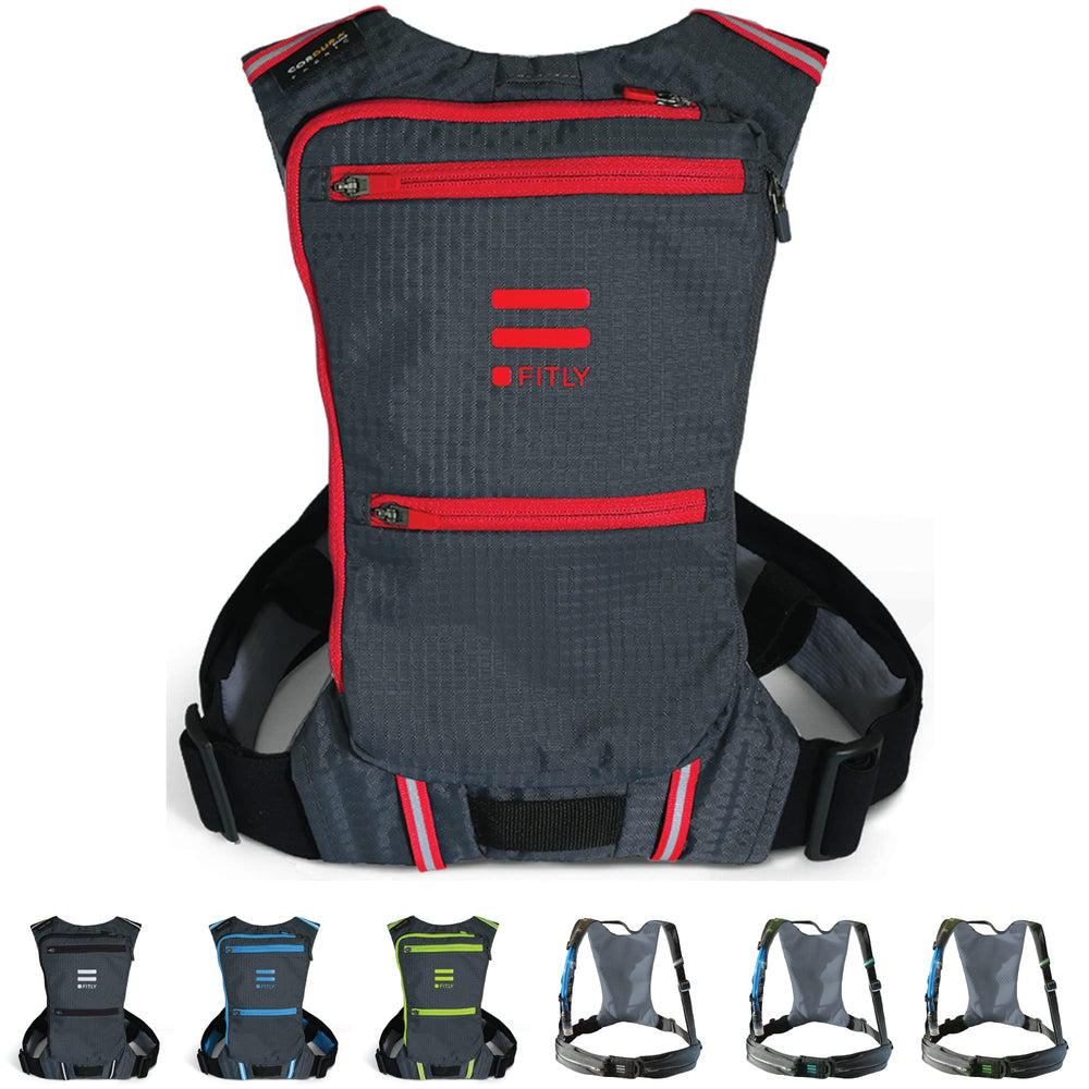 FITLY Minimalist Running Vest front view showing secure fit for comfort