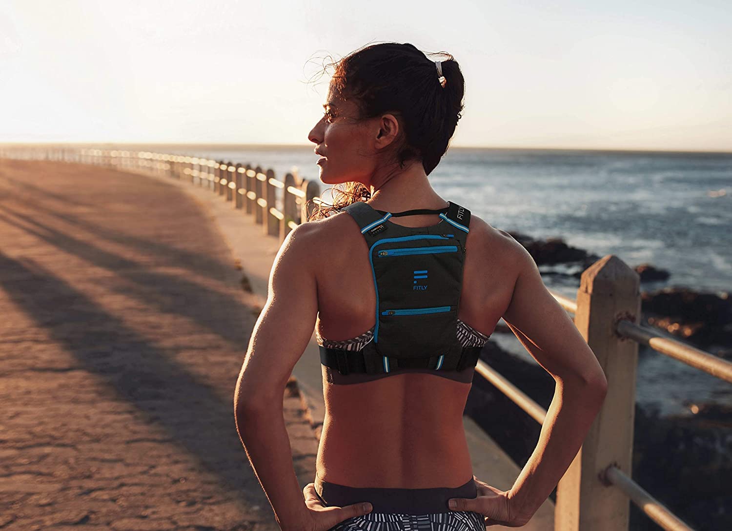 FITLY Minimalist Running Vest stretch pockets secure essentials during workouts