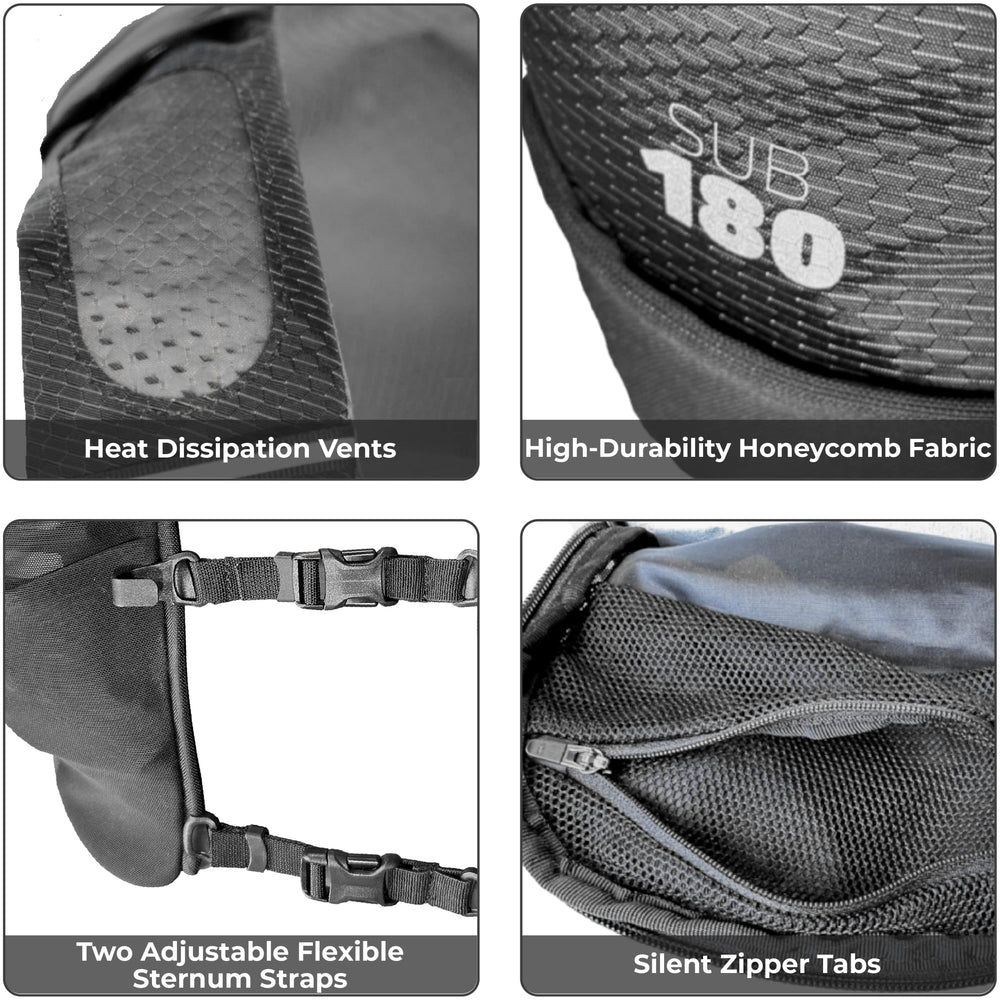 FITLY Sub180 heat vents help keep you cool on climbs.