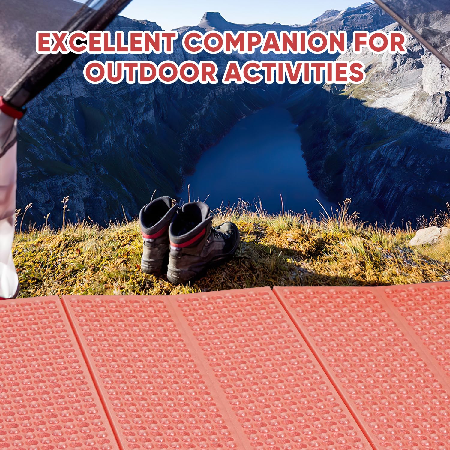 Fitply folding pad is lightweight and portable for hiking and mountaineering.