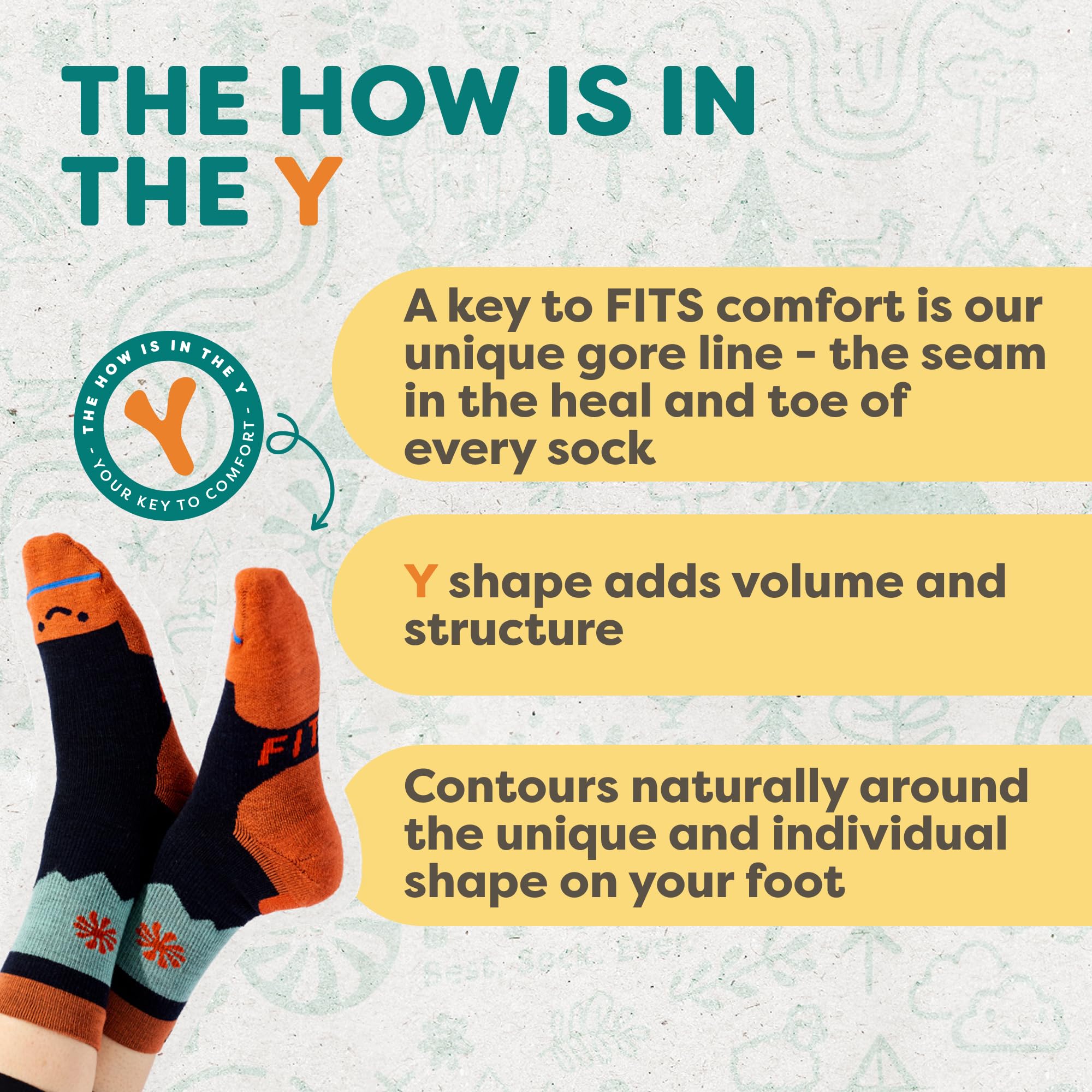 FITS Heavy Expedition boot sock Free Range Toe Box emphasizes comfortable toe room