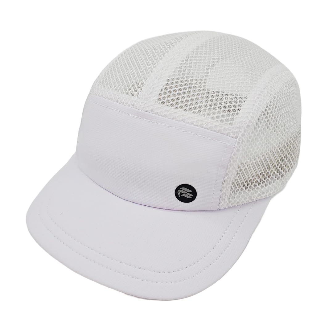 Front view of white Fits Y'all lightweight mesh nylon cap