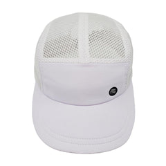 Close-up of breathable mesh panels on the cap
