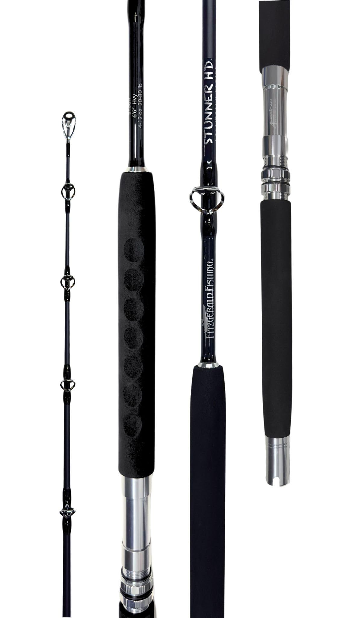 Fitzgerald Fishing Stunner HD 6-6 Heavy rod eyelets improve line flow for smooth casts
