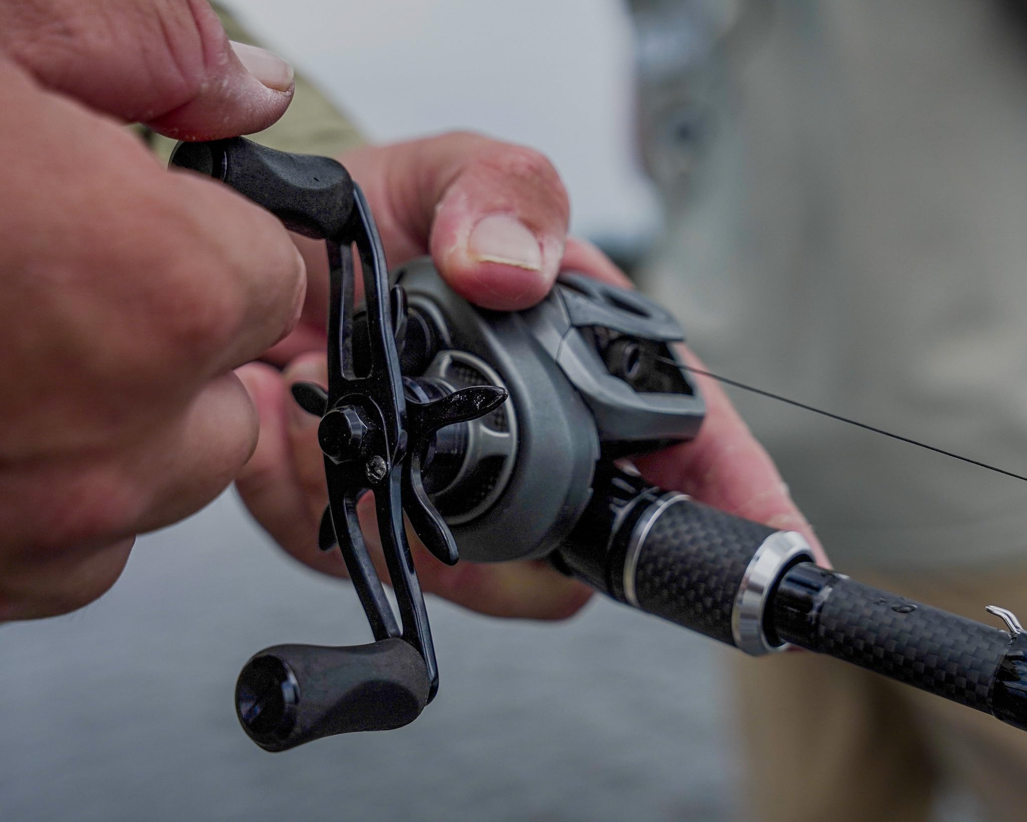 Fitzgerald Fishing VLD10 6-way braking system photo illustrating easy, backlash-free casting