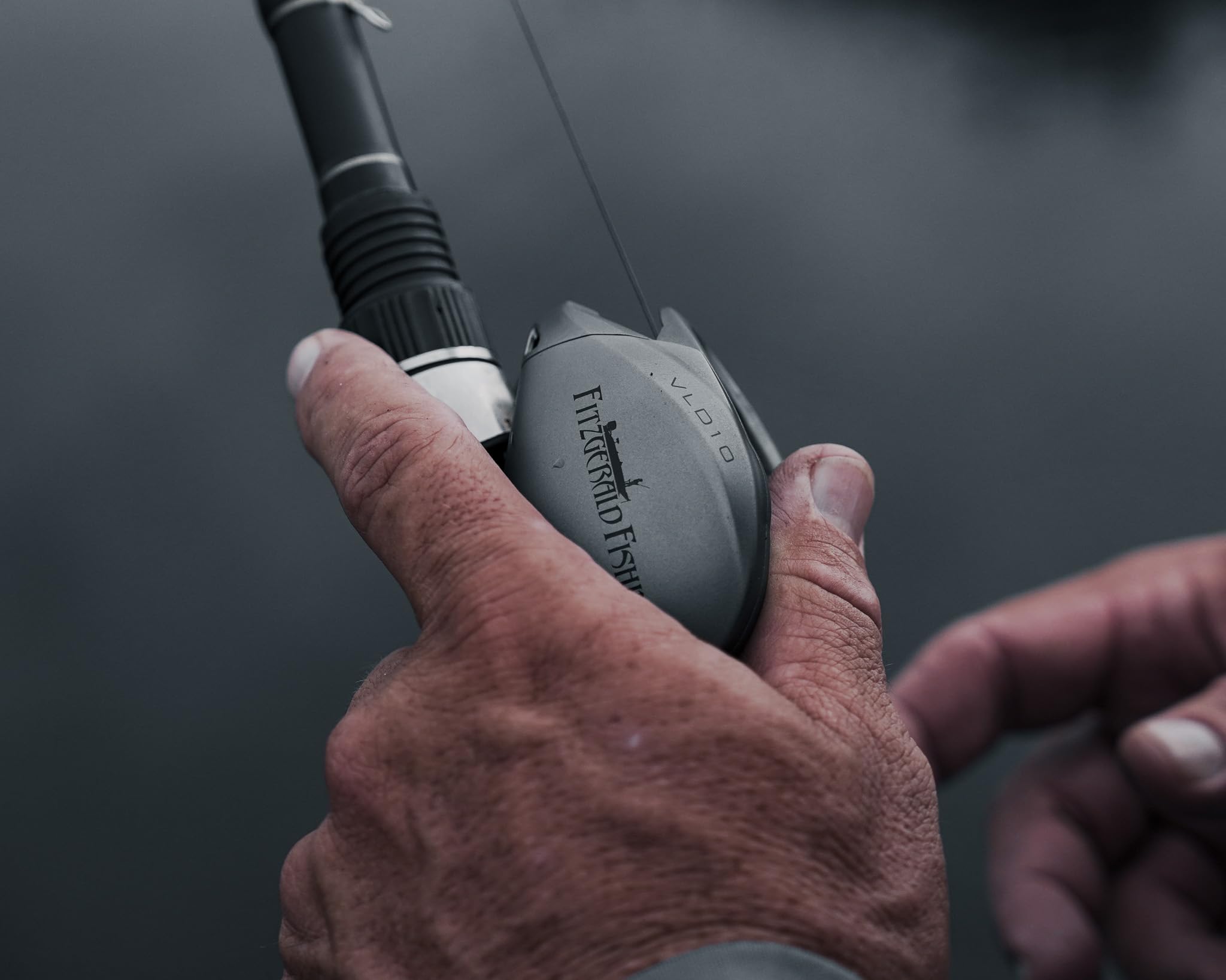Fitzgerald Fishing VLD10 line capacity indicator shows 150 yards.
