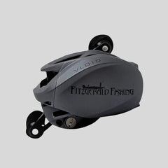 Fitzgerald Fishing VLD10 spool closeup highlighting aluminum spool for rigidity and line control