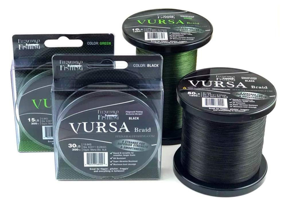 Fitzgerald Vursa braided line for freshwater and saltwater setups.