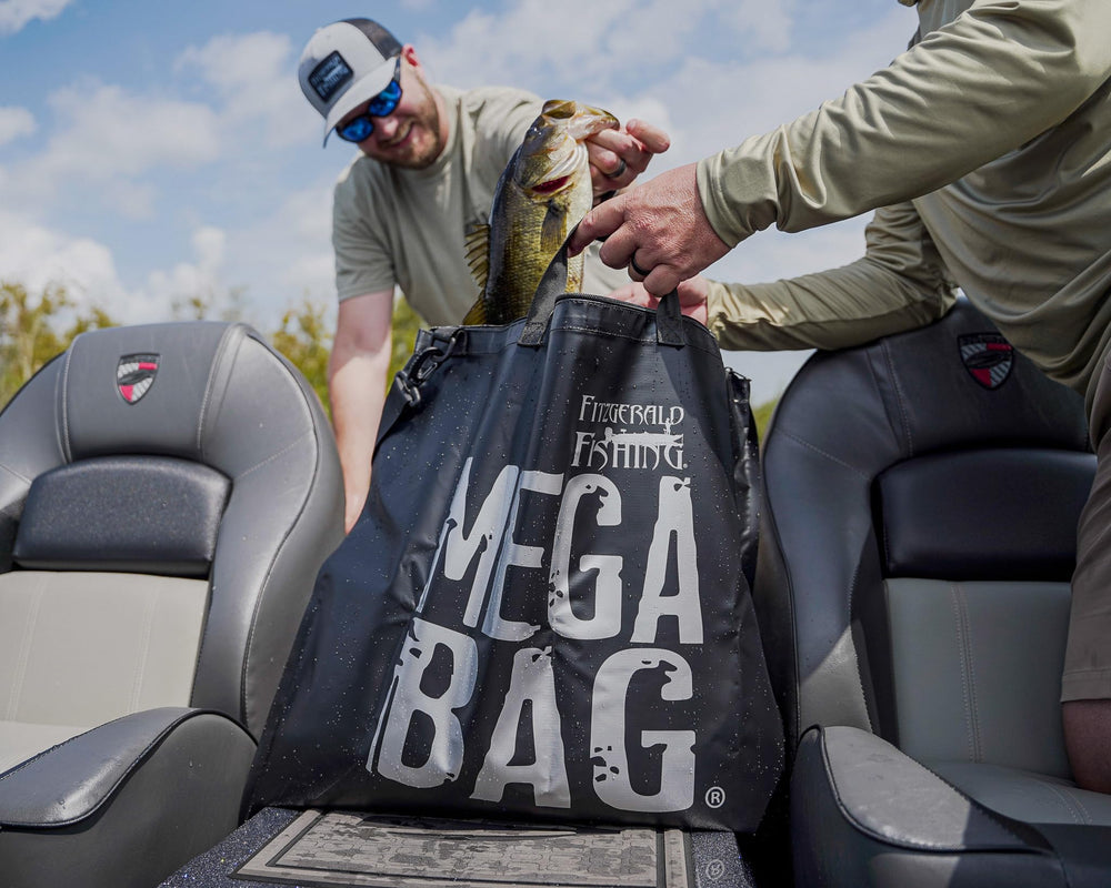 Fitzgerald Fishing Tournament weigh-in bag with MEGA BAG branding