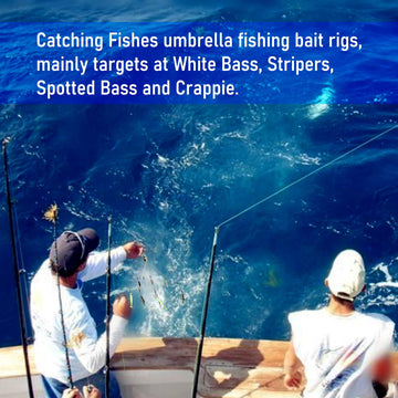 Five-arm umbrella rig with swivels and lures