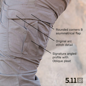 Five.11 self-adjusting waistband detail for secure, comfortable fit.