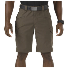 Five.11 Stryke 11in seam flatlay showing mobility-ready fabric.
