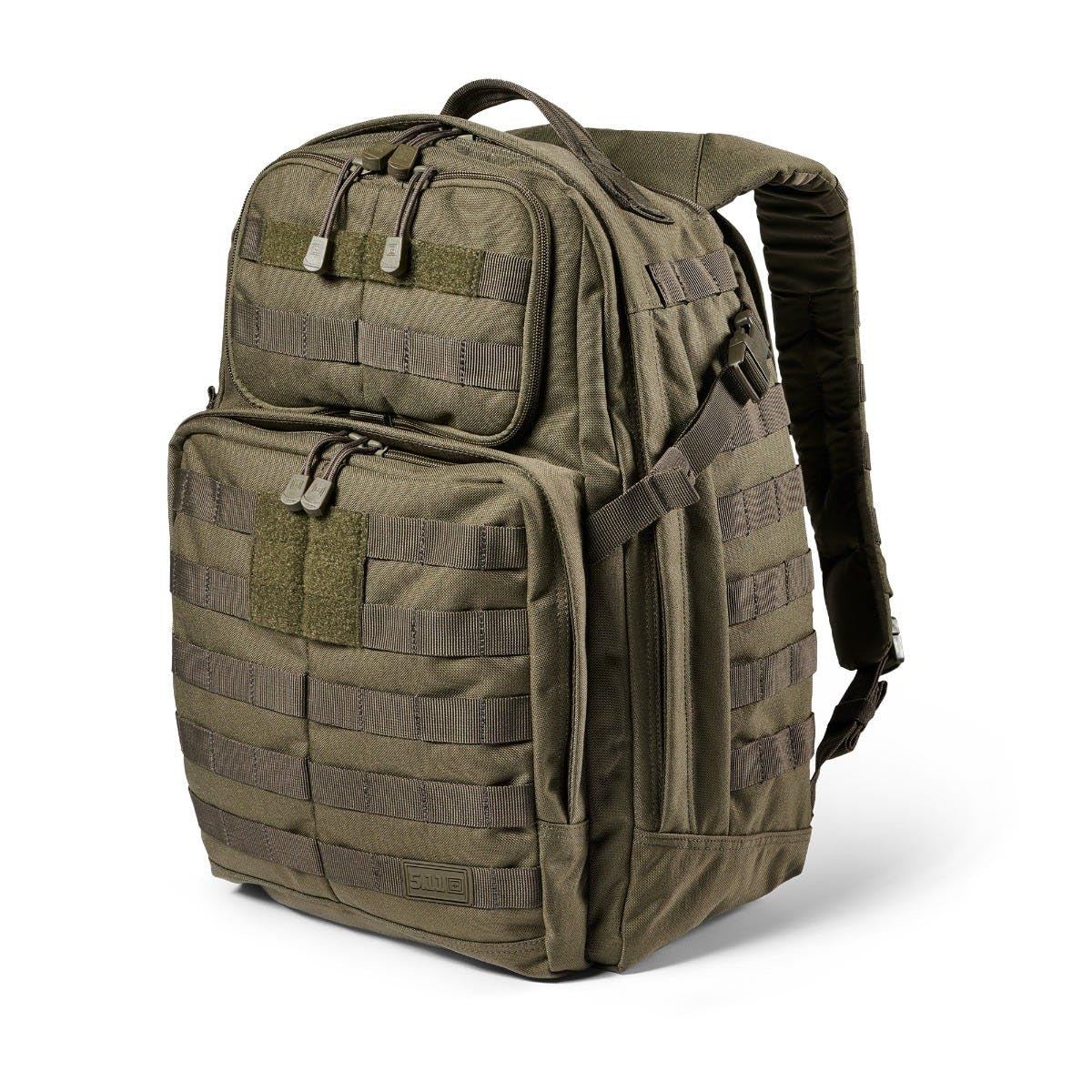 Five11 Rush 24 2.0 backpack front view shows organized storage for quick access.