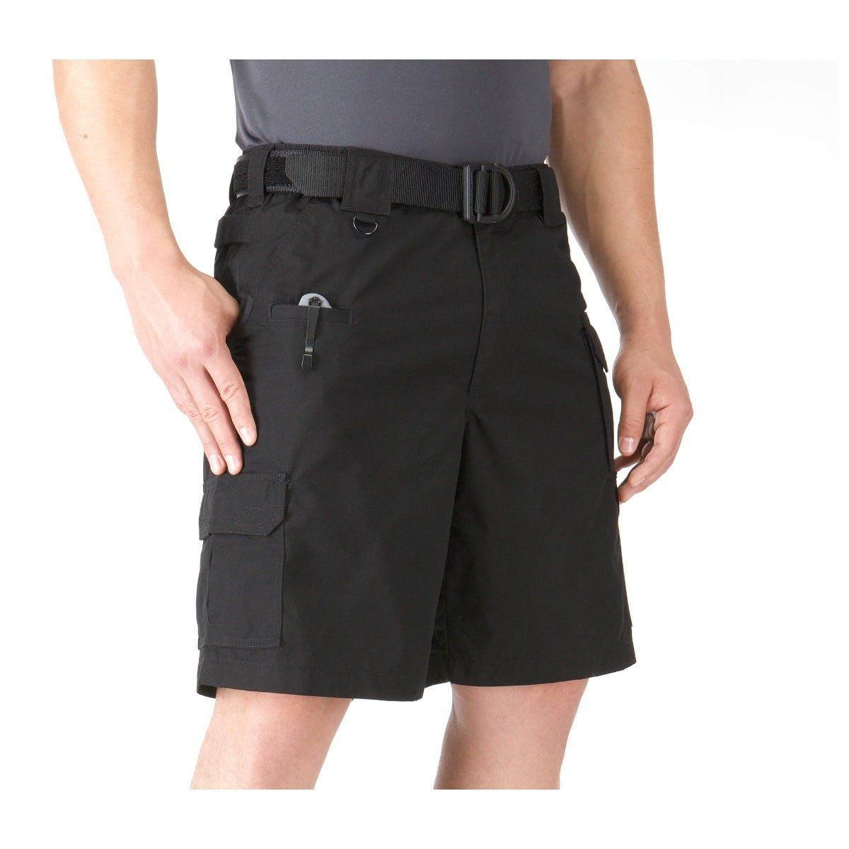 5.11 Taclite Pro Cargo Shorts pocket detail showcasing eight-pocket utility for stash-ready days.