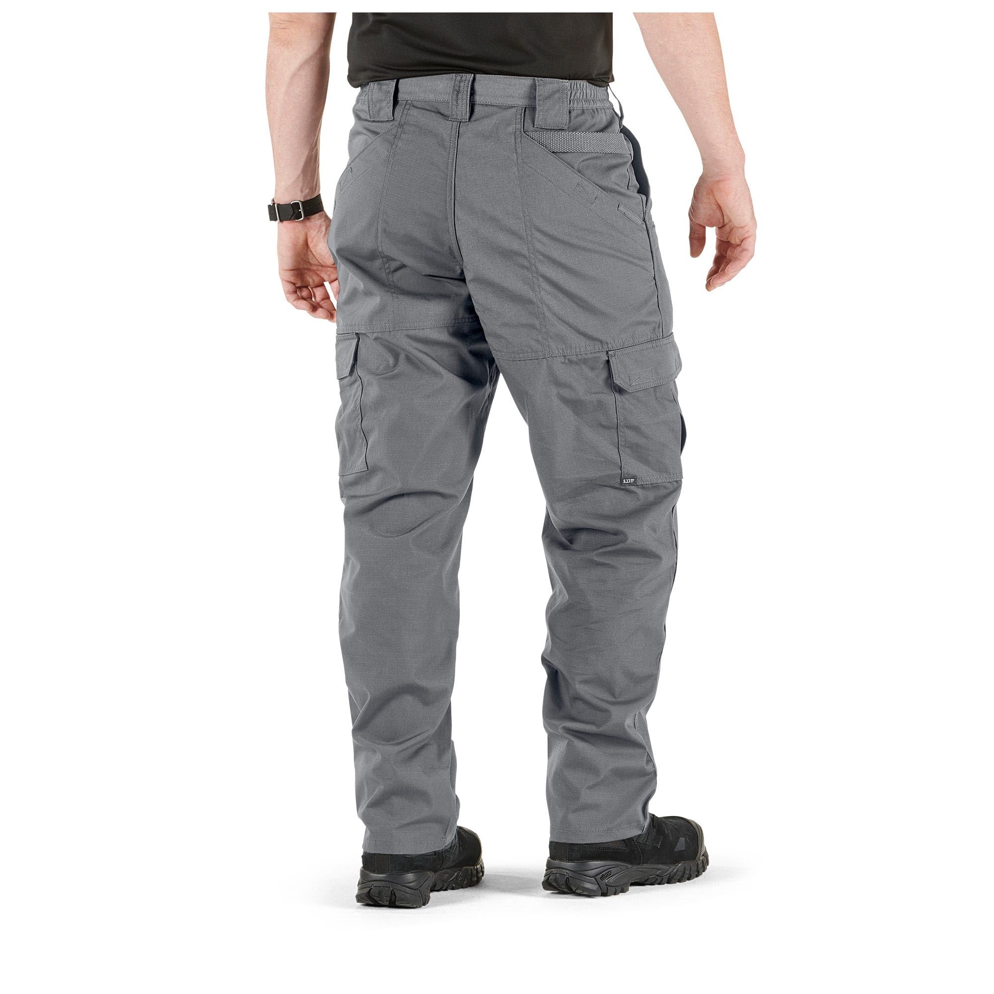 5.11 Taclite Pro ripstop pants back view shows reinforced seats and knees for durability