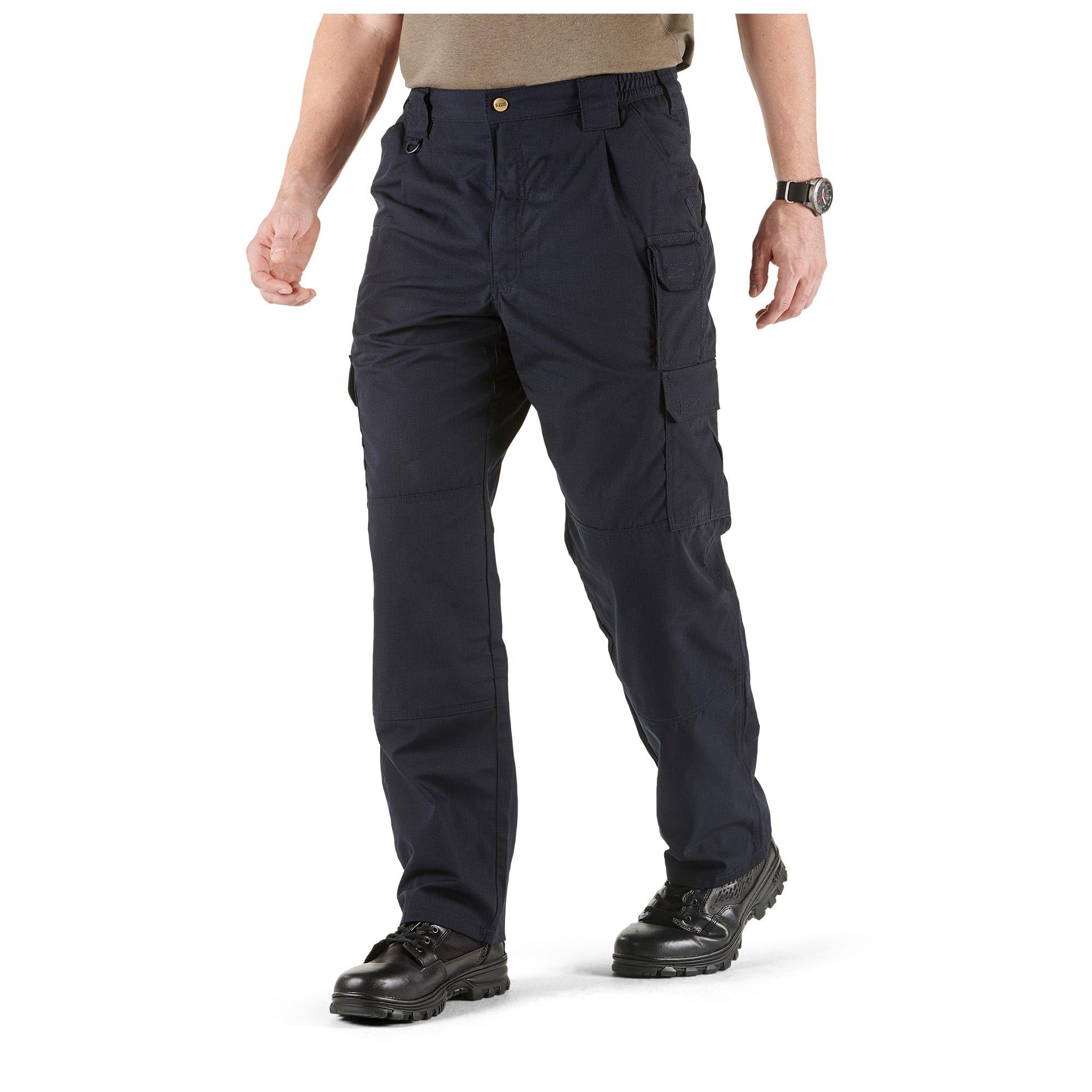 5.11 Taclite Pro Ripstop pants dark navy back view emphasizes reinforced seams.