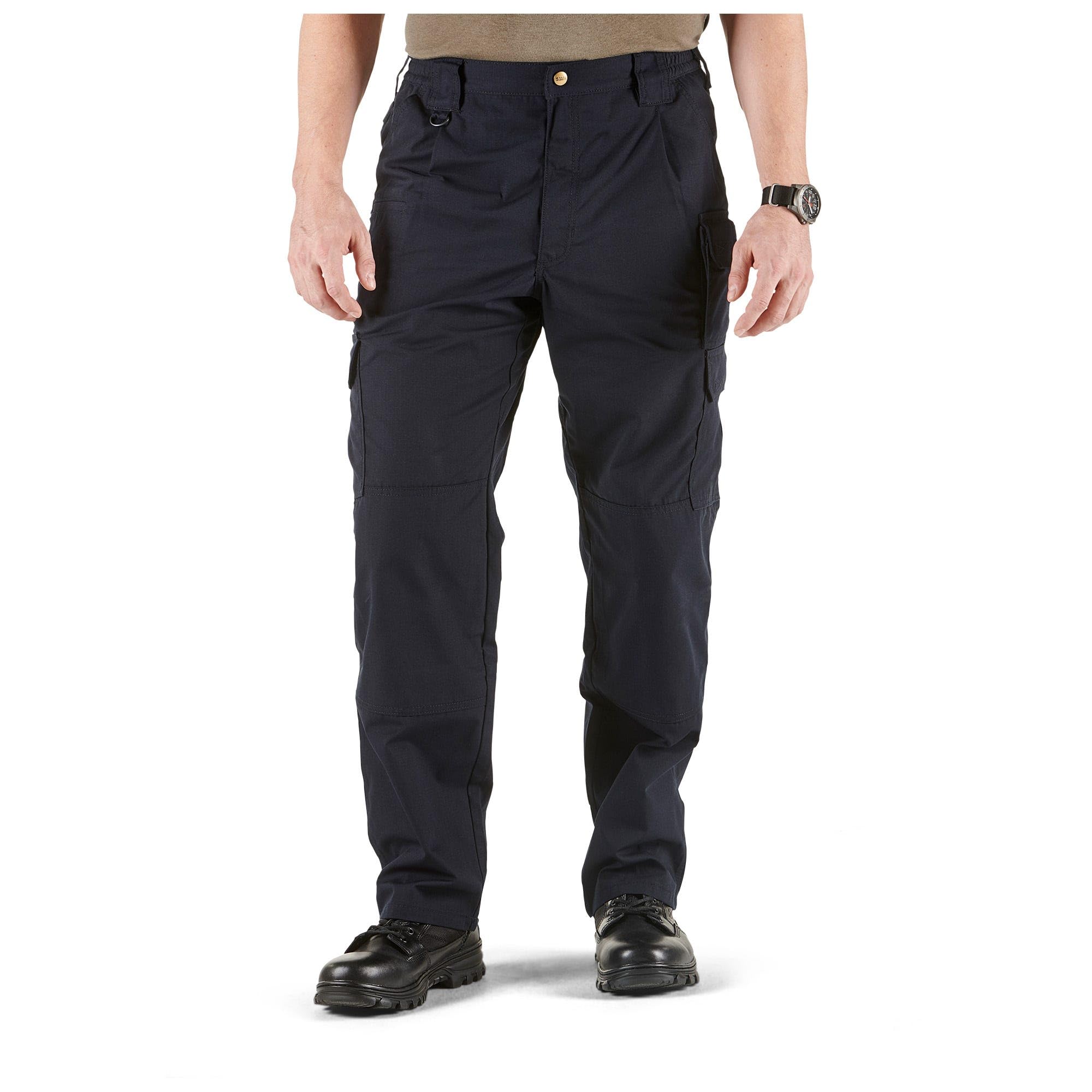 5.11 Taclite Pro Ripstop pants dark navy front view shows lightweight durability and mobility.
