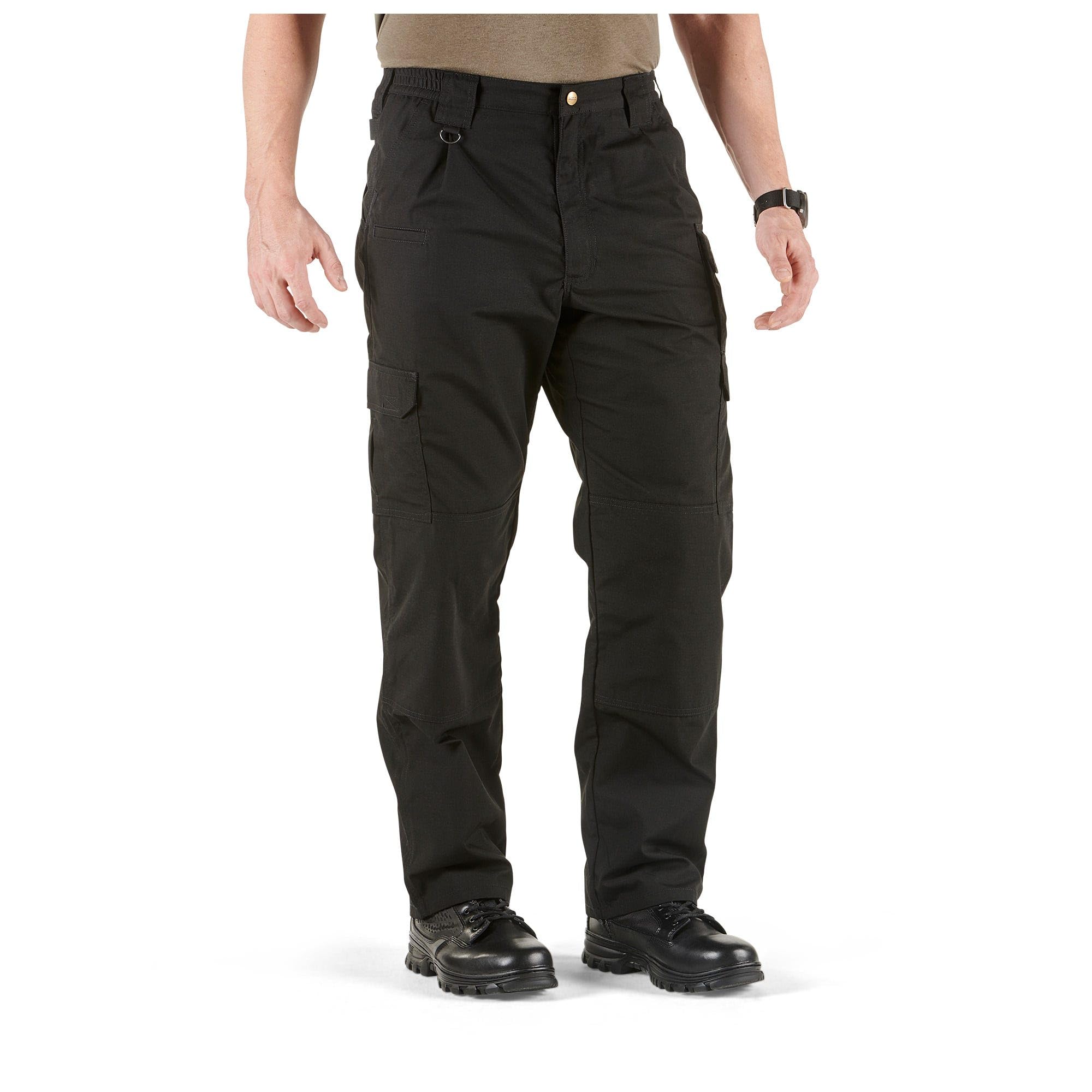 5.11 Taclite Pro Ripstop knees closeup reveals double reinforcement for rugged use