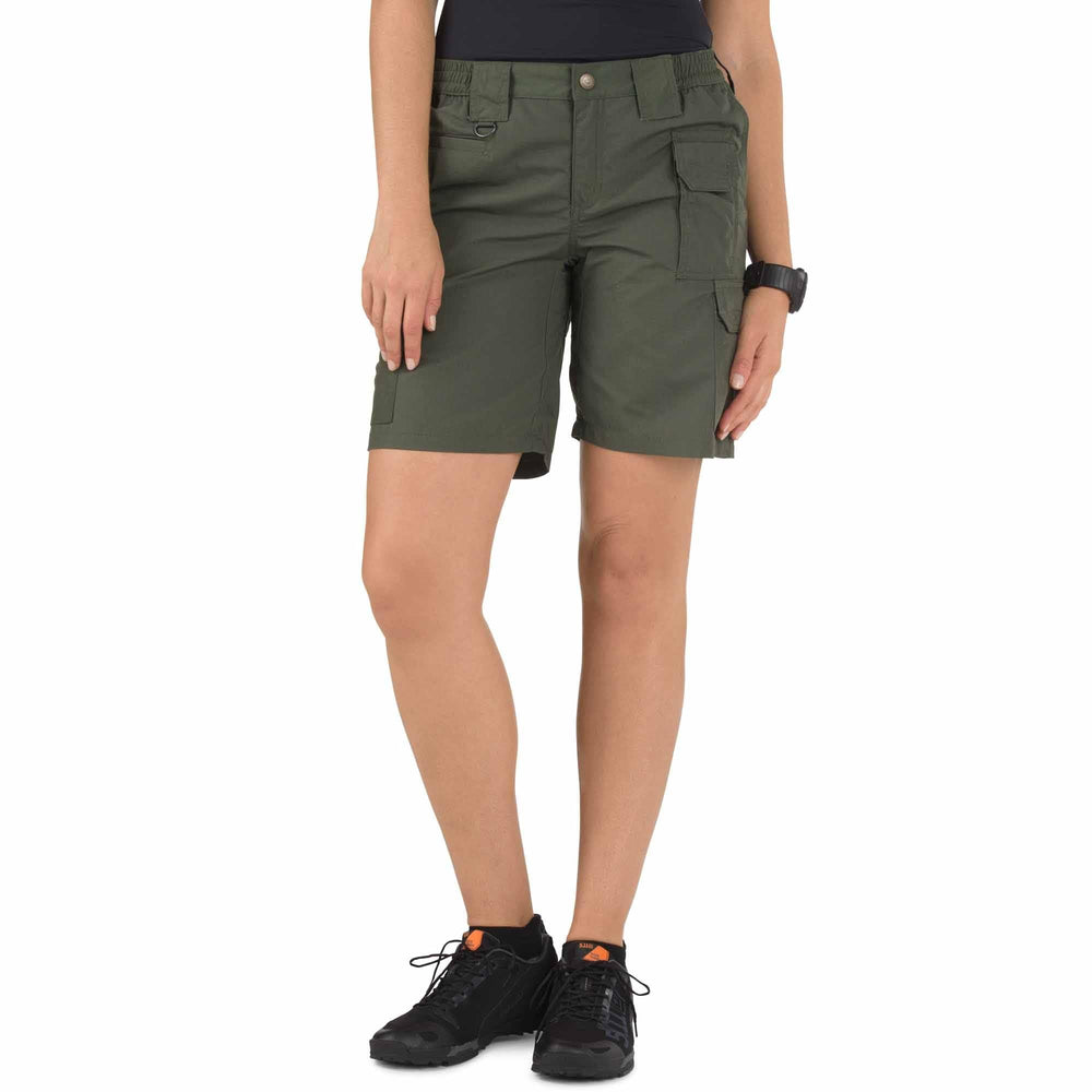 5.11 Taclite Pro women's cargo shorts, front view, durable daily wear with organized pockets.