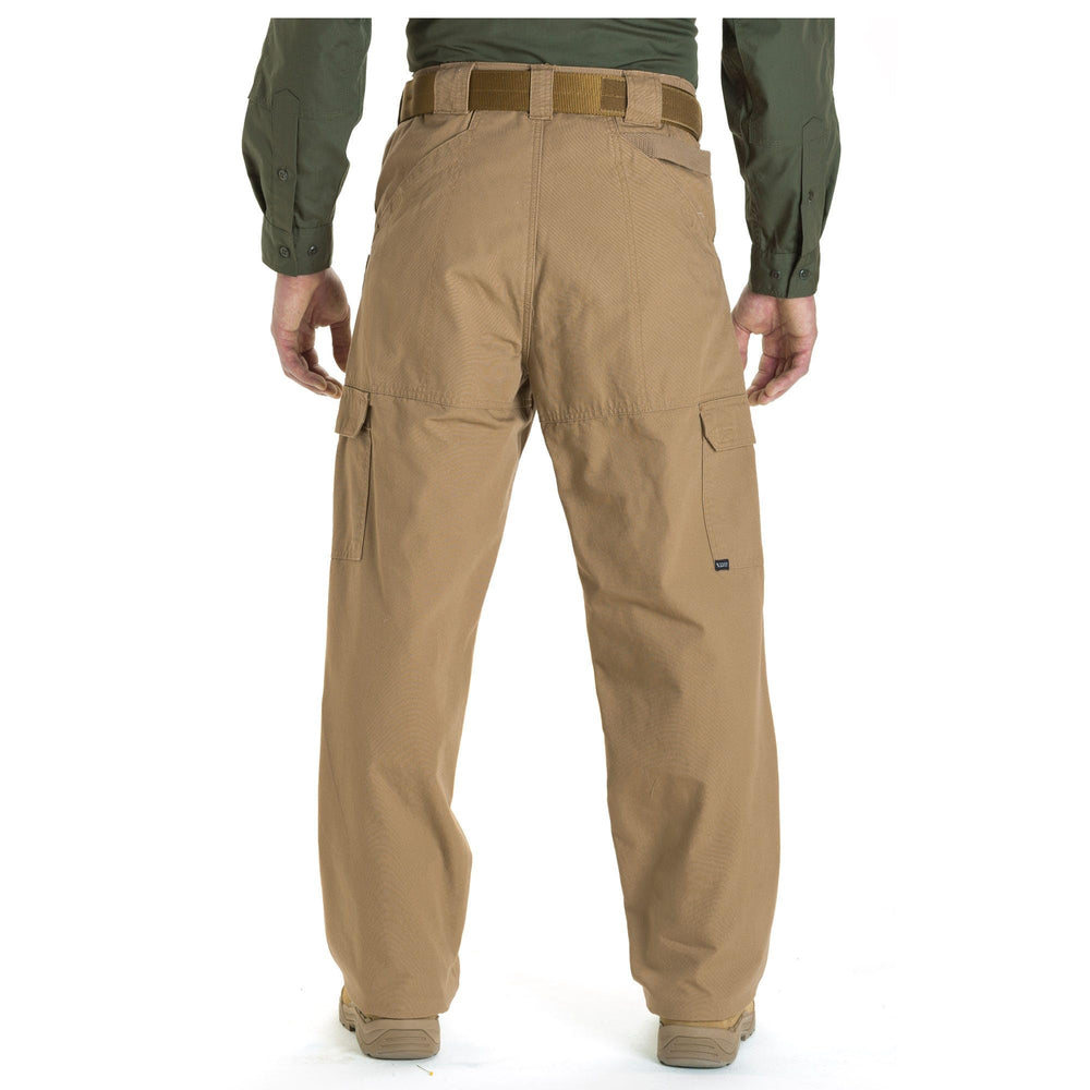 Five11 Tactical cargo pants back pocket view emphasizing reinforced seams for rugged use