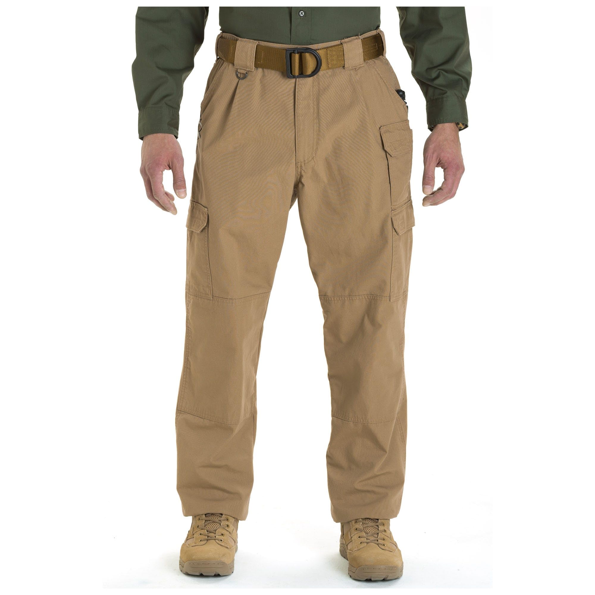 Five11 Tactical men's cargo work pants front view highlighting seven pockets and canvas durability