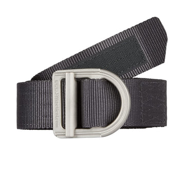 Five11 trainer belt buckle closeup showing stainless steel strength for heavy-duty securement.