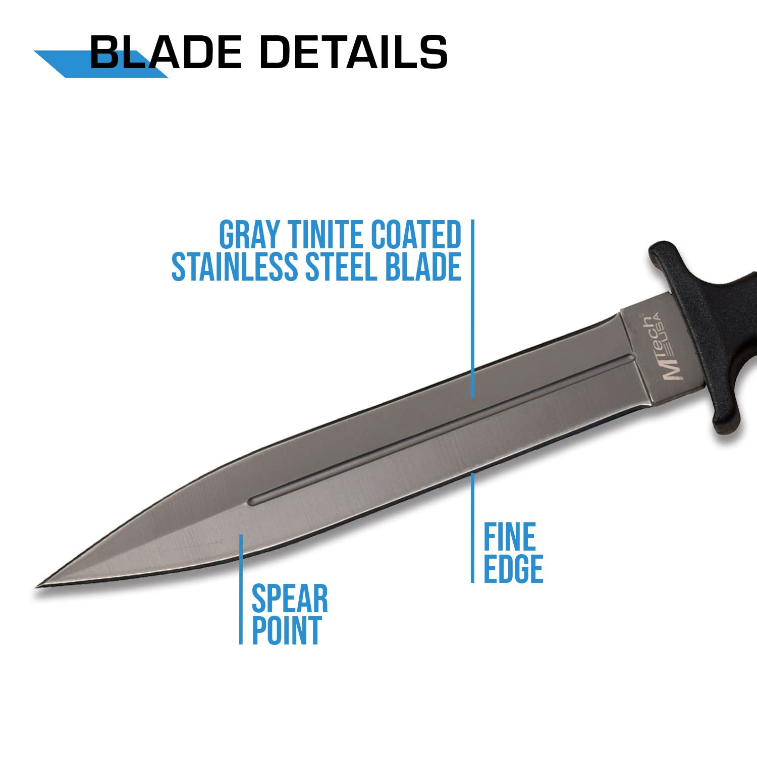 Detailed shot of fixed blade knife