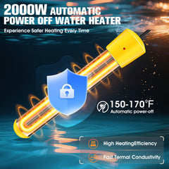 FizZeal portable shower auto-off safety feature prevents overheating