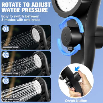 FizZeal portable shower in use outdoors with compact form factor