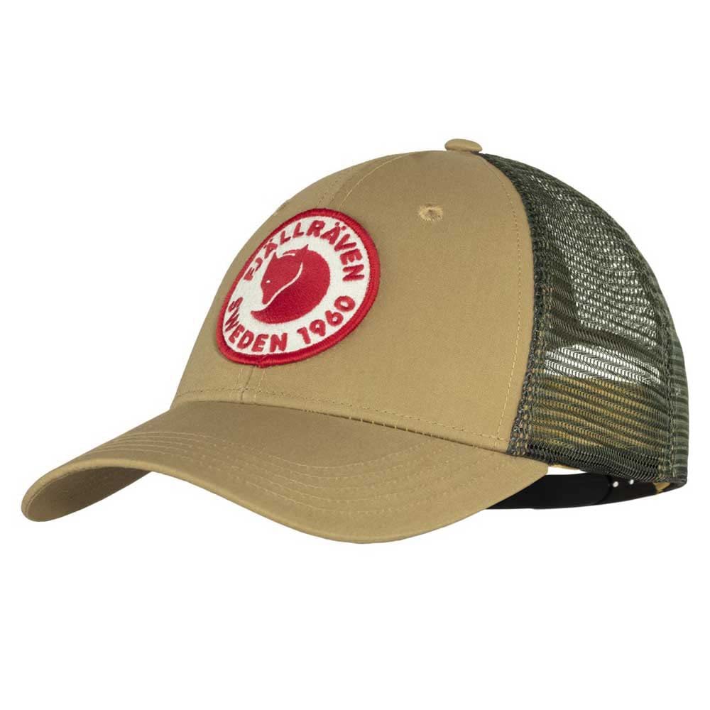 Fjällräven 1960 Logo Langtradarkeps cap front view shows durable G-1000 for everyday wear.