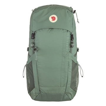 Fjällräven Abisko Hike 35 front pocket open promotes quick access to essentials