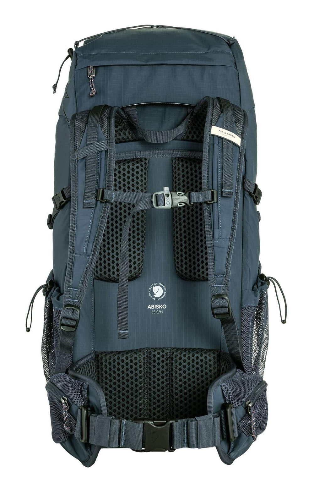 Fjällräven Abisko Hike 35 S/M Navy ergonomic shoulder straps for long-day comfort