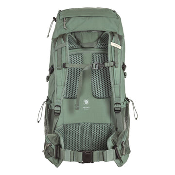 Fjällräven Abisko Hike 35 side pocket extended shows expandable storage