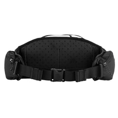 Fjällräven Abisko Hip Pack 6 Black back view highlights padded comfort for all-day wear.