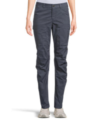 Fjällräven Abisko Hybrid Trail Trousers front view showing secure mid-rise fit for hikers