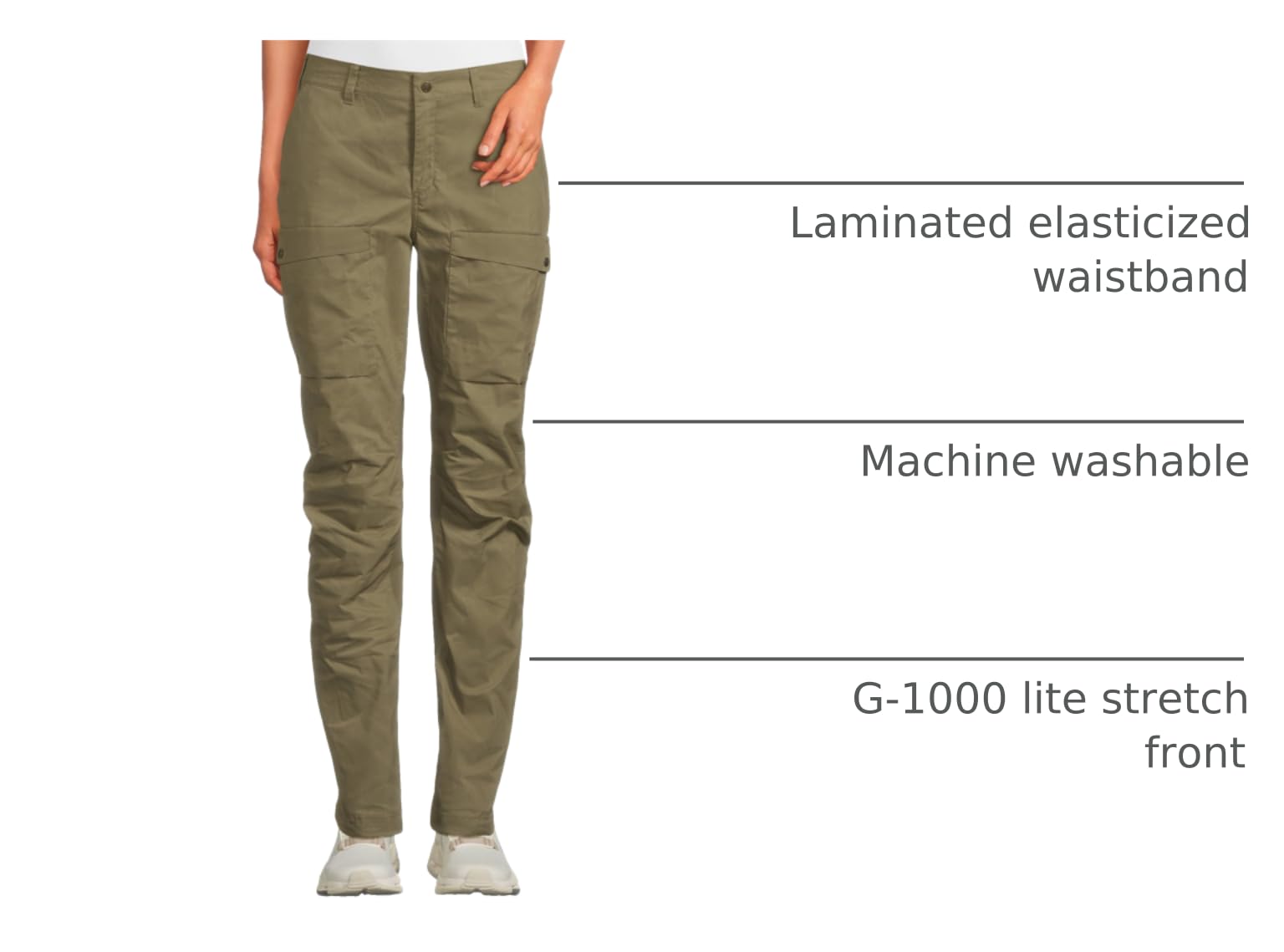 Fjällräven Abisko Hybrid Trail Trousers back view shows stretch for freedom of movement