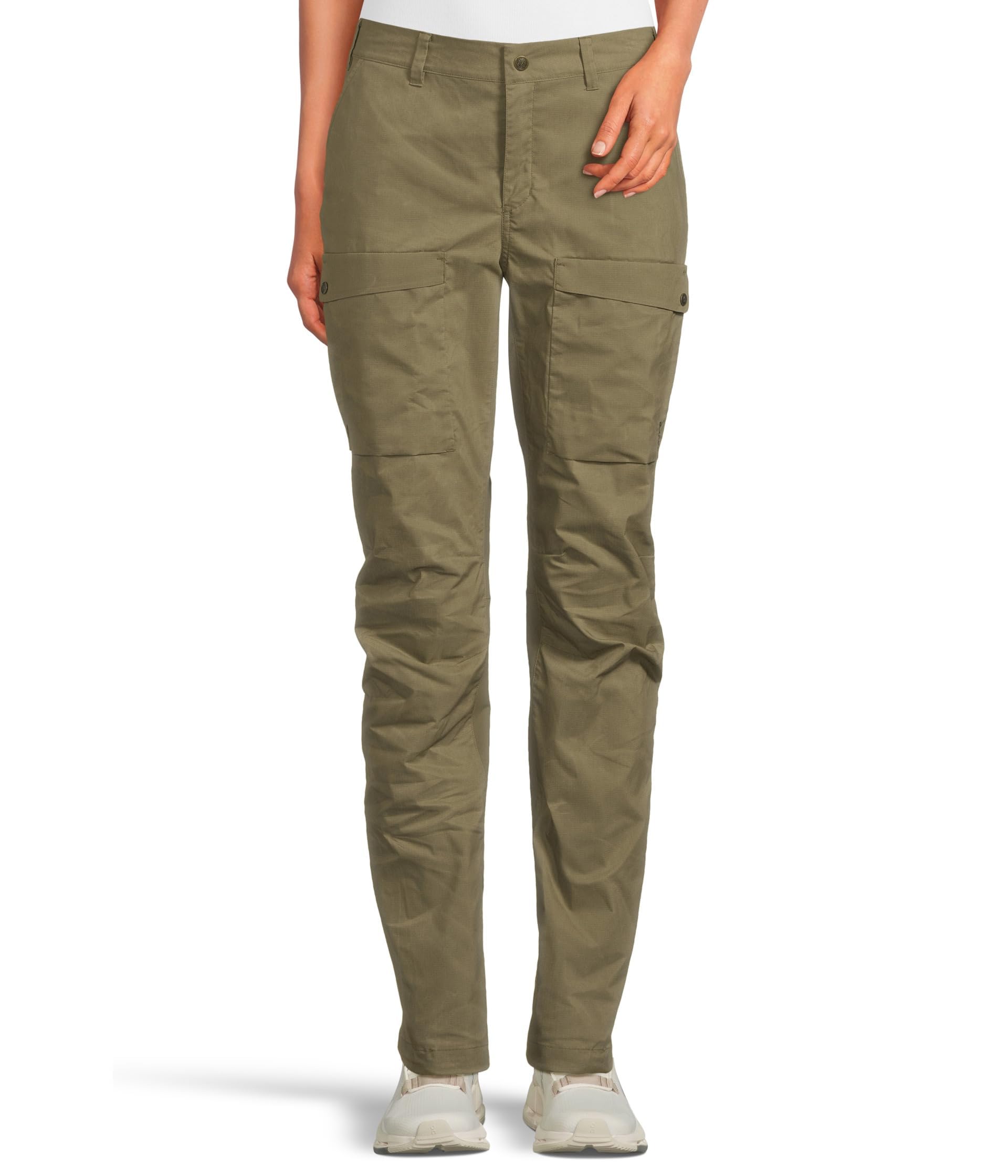 Fjällräven Abisko Hybrid Trail Trousers front view for versatile trekking comfort