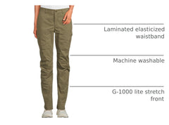 Fjällräven Abisko Hybrid Trail Trousers back view shows full-stretch mobility.