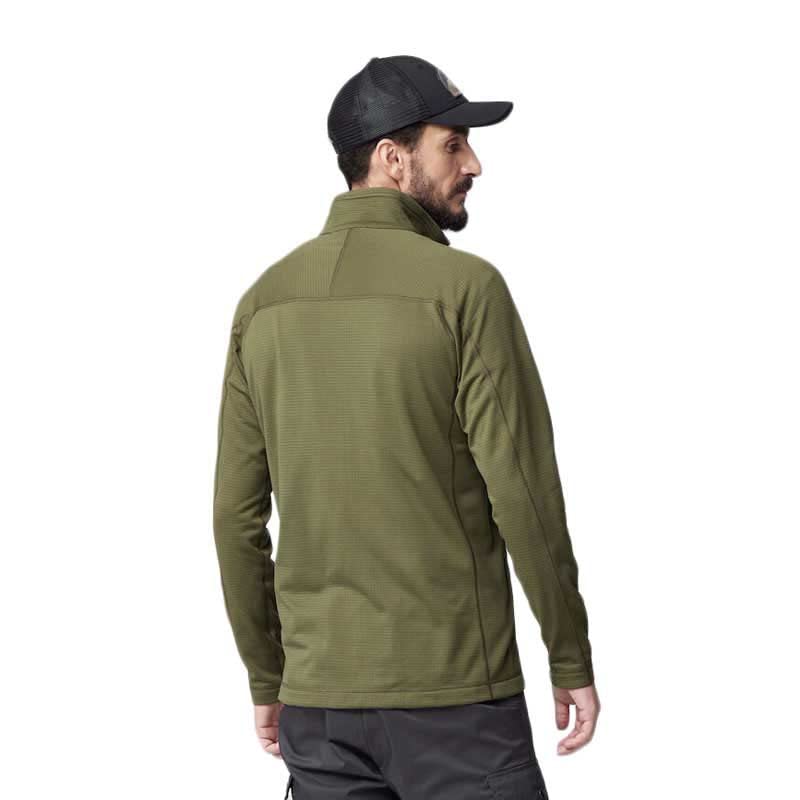 Fjällräven Abisko Lite Fleece Jacket Green LG chest pocket secures essentials on trails