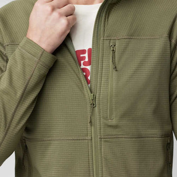 Fjällräven Abisko Lite Fleece Jacket Green LG hand pockets for quick access